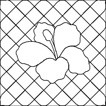 (image for) Hibiscus with Crosshatch-L00752